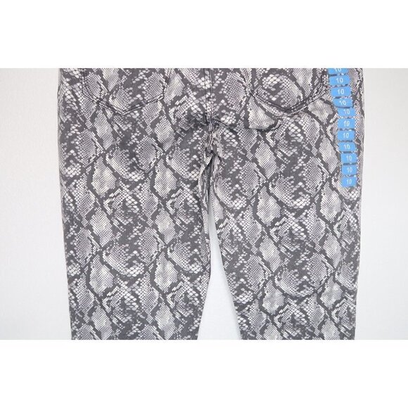 Seven7 Womens Tummy Less High Rise Skinny Jeans Neutral Snake Skin Gray Size 10 - Picture 8 of 12